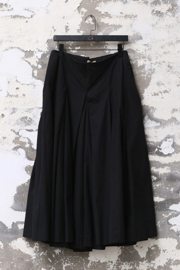 UNISECON 25 Spring/Summer Low-Rise Wide-Leg Culottes USC-U11W73-HEI Black USC-U11W75